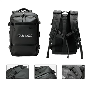 Vacuum Compression Expandable Large Capacity Water-resistant Black Backpacks
